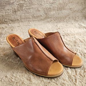 Kork Ease Harlin Heeled Sandal | Tan Leather | Retro Style | Women's Size 11